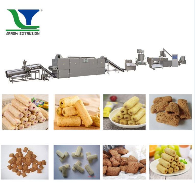 膨化零食生产线和成品