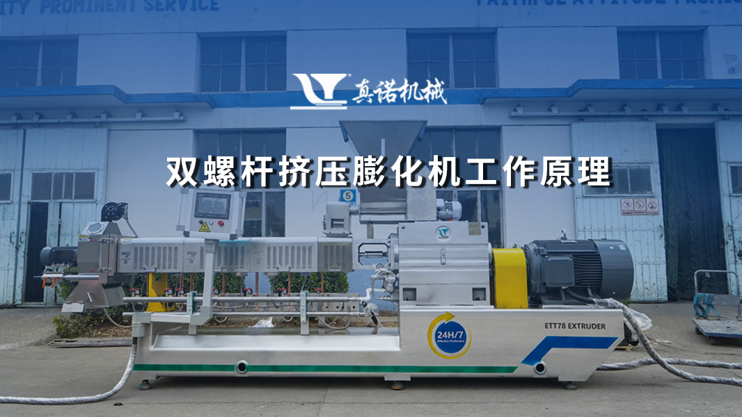 双螺杆挤压膨化机的工作原理是什么？